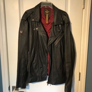 Superdry Leather Moto Jacket XXL